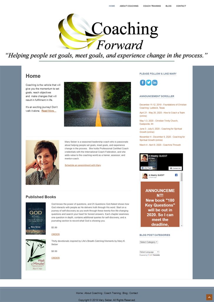 Coaching Forward Website