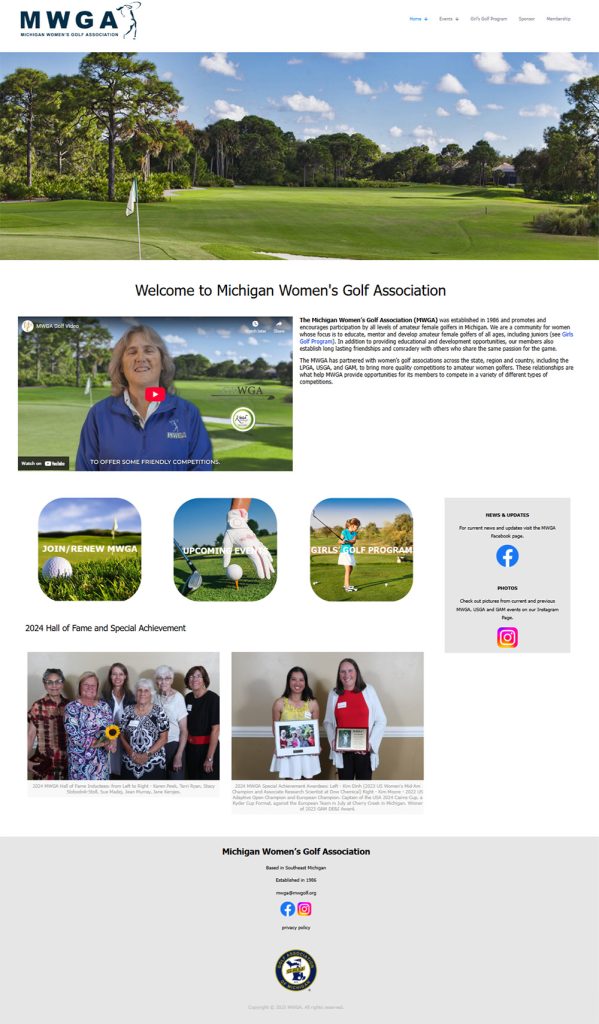 Midwest Women's Golf website